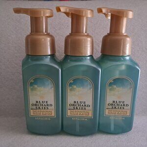3x Bath & Body Works BLUE ORCHARD SKIES Gentle Foaming Hand Soap 8.75 oz NEW